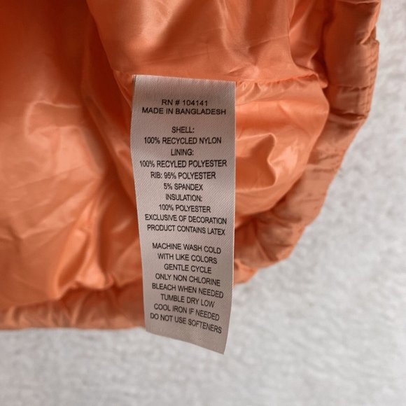 Alpine Design Puffer Vest Jacket Womens 2XL Orange Full Zip Shortie Quilted 7174 - Picture 5 of 8